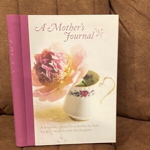 A Mother's Journal with Pink and White Cover